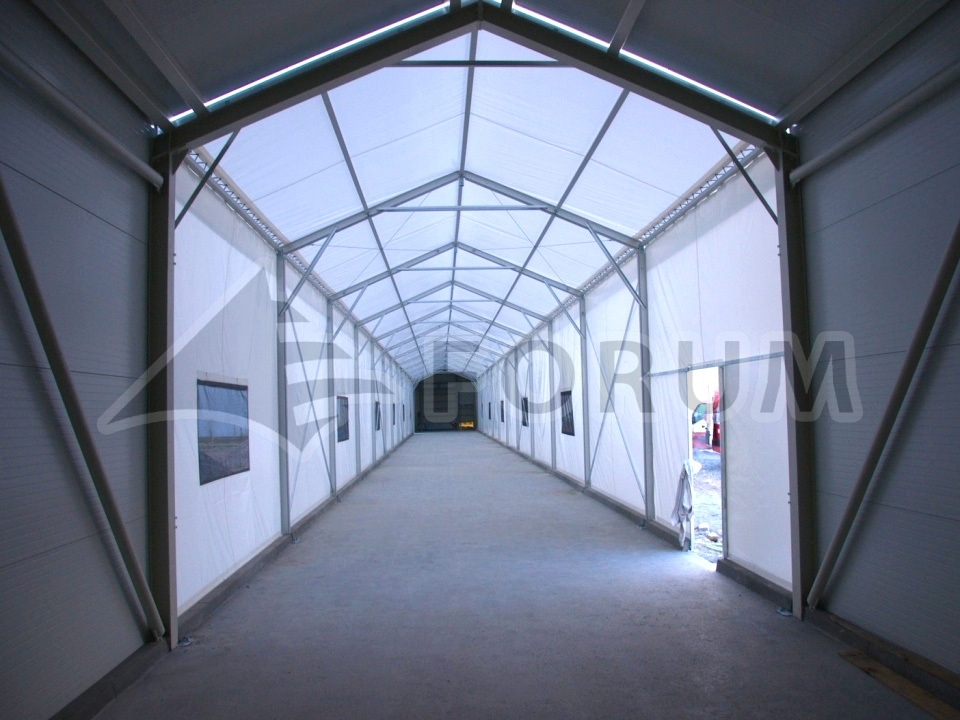 Tent building as a corridor?